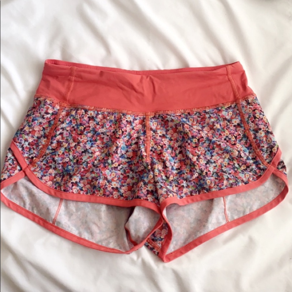 Flower Print Lululemon Shorts